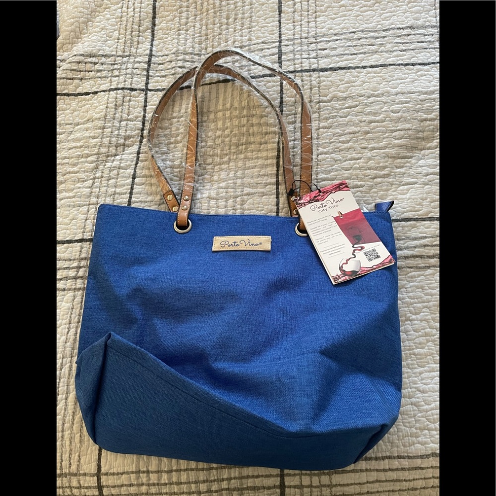 Porto vino Wine Purse, NWT Blue